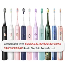 Насадки зубных щеток для зубной щетки SOOCAS X3 X1 X5, замена насадок зубных щеток Xiaomi SOOCAS X3 с защитными крышками