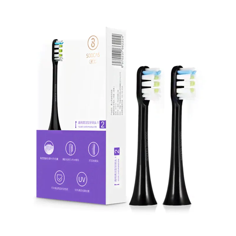 Сменные насадки для щеток Soocas CLEAN X3 (2шт) EU Black-0