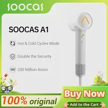 Портативный интеллектуальный термостатический фен для волос SOOCAS A1 высокой мощности с отрицательным излучением