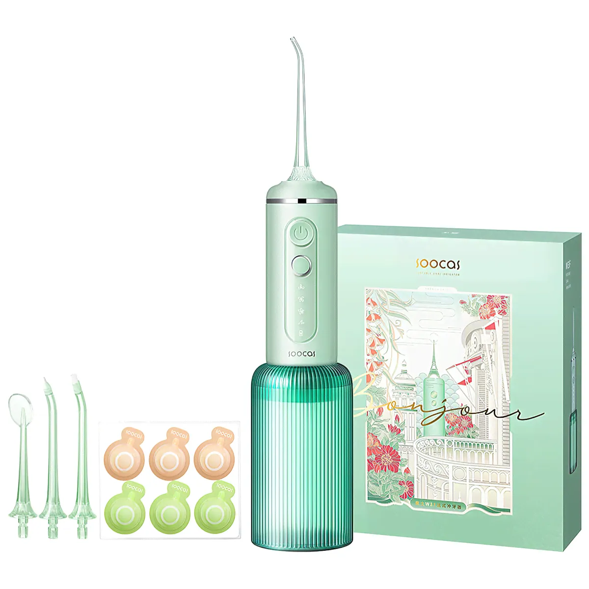 Ирригатор беспроводной Xiaomi Soocas Portable Oral Irrigator W3F зелёный