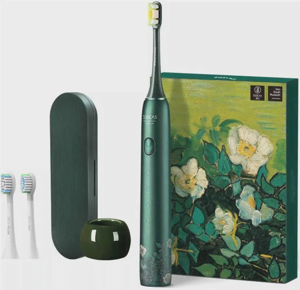 Вибрационная зубная щетка Soocas X3U Van Gogh Museum Design, green-0